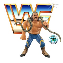 Customized Jake ‘The Snake’ Roberts (w/Damien) WWF Hasbro Wrestling Figure