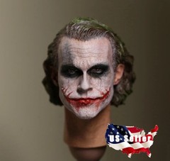 1/6 Joker Head Sculpt For 12″ Male Figure Hot Toys Worldbox Ganghood DX11 DX01