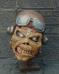 Eddie “Aces High” Latex Mask Handmade Fan Art . Stylized Painting. Fan Art