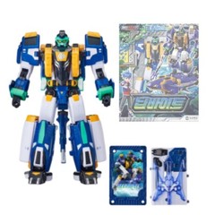 Metal Cardbot S Rock Crush & Deep Bite 2-in-1 Transforming Robot Toy Bundle