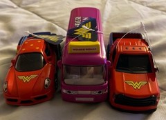 Die Cast DC Comics Wonder Woman Vehicles W/Pullback Action Lot of 3