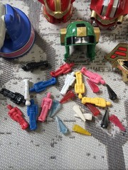 Power Rangers Megazord Lot HUGE Tigerzoid Thunderzoid Helmets Swords