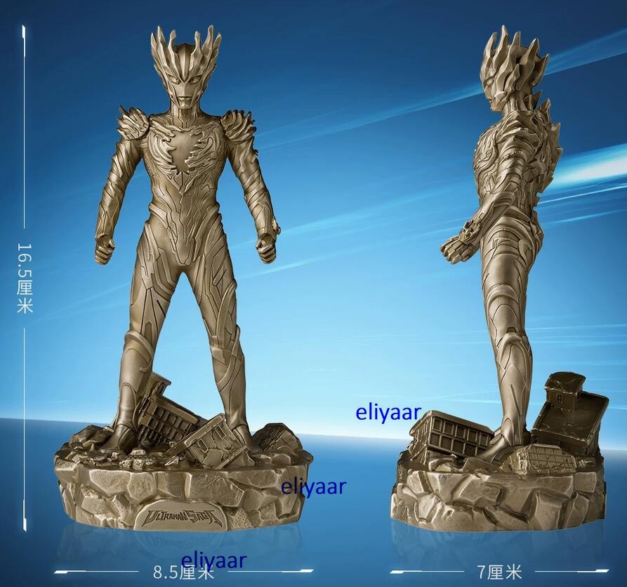 TONGSHIFU Ultraman Saga‌ Brass Figurine Collectible Statue Limited Model H16.5cm