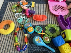 Toy bundle 30+pieces plus free diaper gift of 50