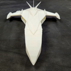 God Phoenix Starfighter Jet White 12 inches Display Prop & Fantasy 3D Printed
