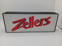 Retro Zellers logo 10″ lightbox sign zellers Canada Light Box Display