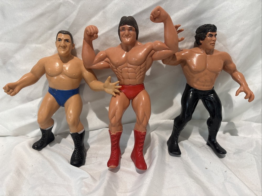 LJN WWF Figure Lot 1985 1986 Bruno Sammartino Ricky Steamboat Mr Wonderful
