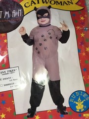 RARE Vintage Catwoman Costume Infant 1-2 Years Ben Cooper Rubies Old Stock 1993