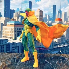 1/12 Custom Yellow Wired Cape Cloak For 6” ML Vision Action Figure（No Figure）