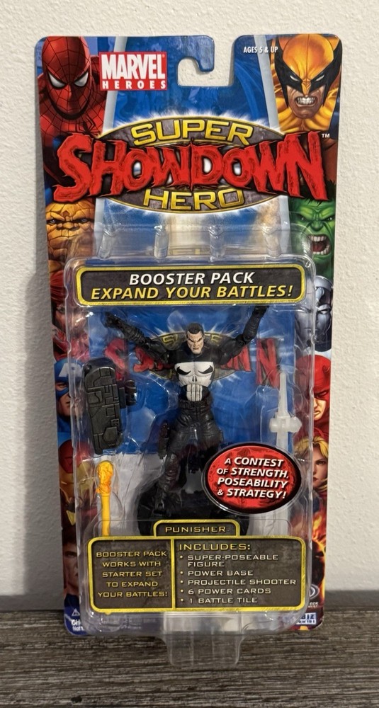 Marvel Heroes Super Hero Showdown Punisher Booster Pack Toy Biz 2005 NEW