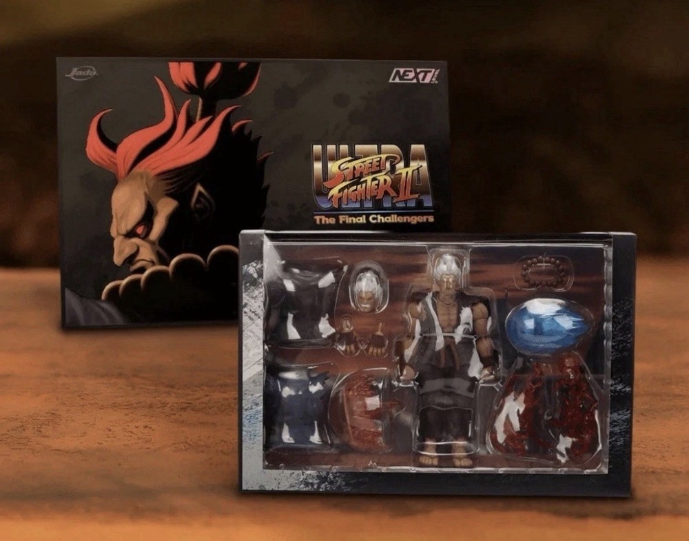 Jada Ultra Street Fighter II Final Challengers Akuma Figure Set Boxed SEALED