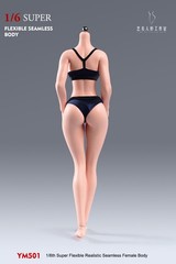 US 1/6 Female Suntan Large Bust Flexible Seamless Body W/Details For 12” Figure