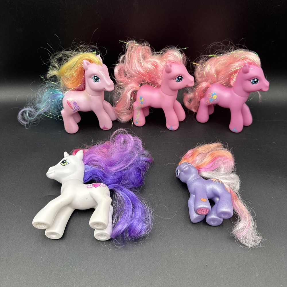 Lot of 5 G3 My Little Pony – 4 Adult 1 Baby Pinkie Pie 25th And More 2007