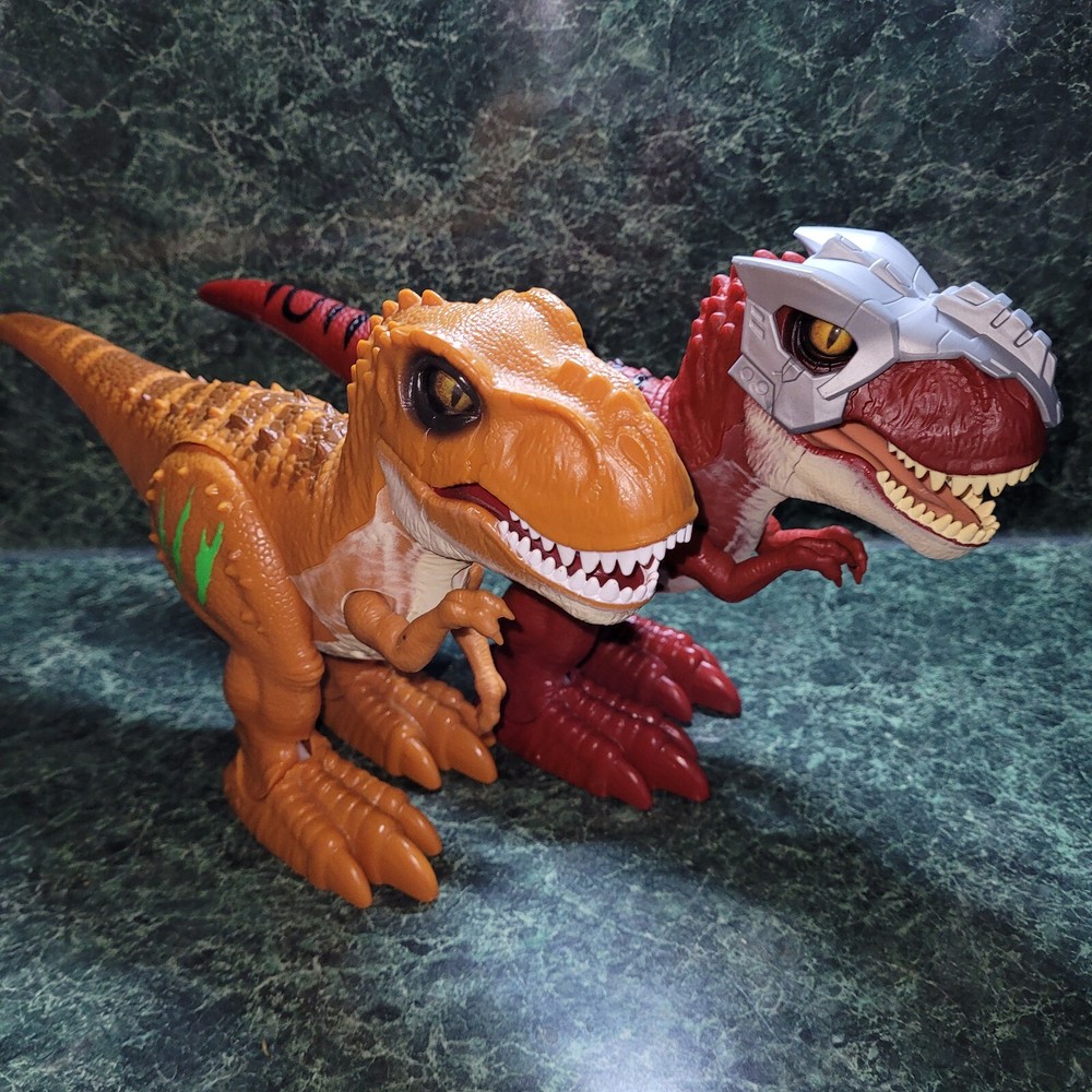 ZURU Robo Alive Attacking T-Rex Dinosaur Battery Robotic Toy Lot Tested & Works