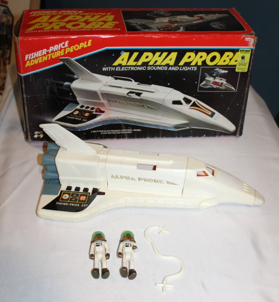VTG 1979 Fisher-Price Adventure People #325 Alpha Probe Space Shuttle WORKS 99%