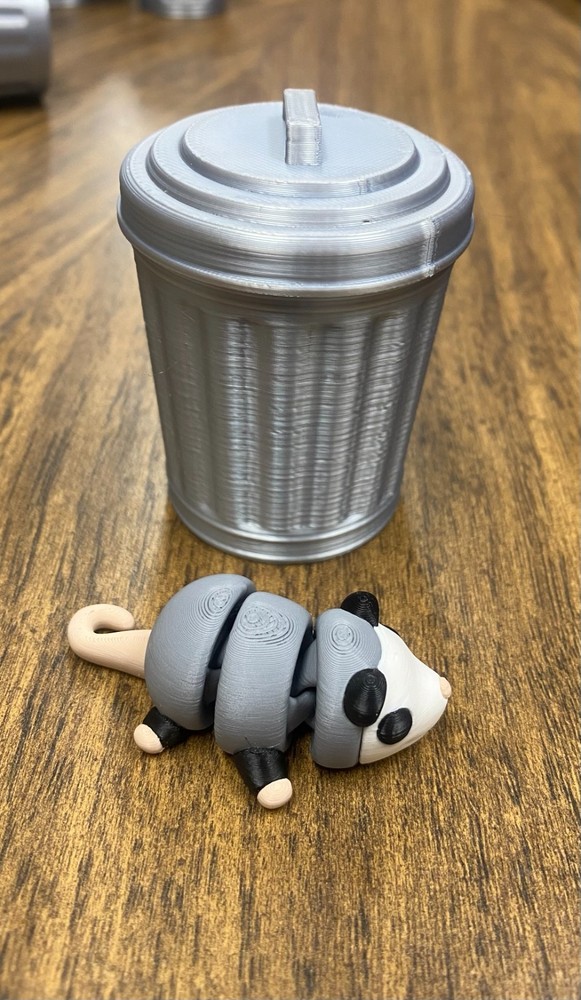 Trash Animals 3D Printed Opossum, Skunk & Raccoon Trash Can Figurines