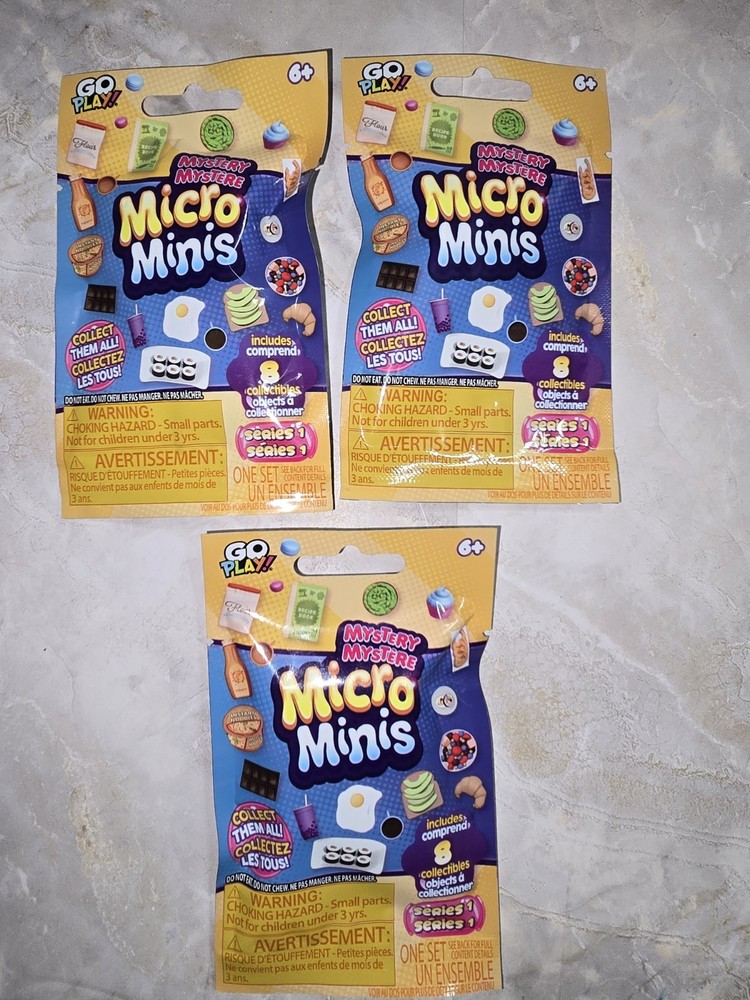 Go Play! Mystery Minis Micro Minis Blind Bags Lot of 3 New Sealed