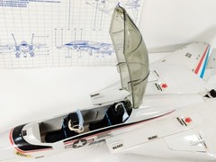 GI Joe 1983 SKYSTRIKER w both Chutes Blueprints & ACE w File Card NEAR Complete!