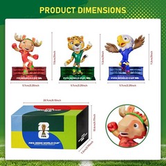 FIFA World Cup 2026 Mascot Figure Set 3pcs 4in Licensed Gift Box