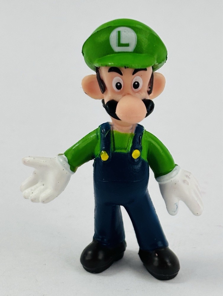 2007 Nintendo Luigi 2.5″ PVC Mini Figure Standing Open Hands Super Mario Bros