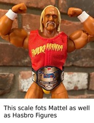 NWA Lot Of 5 Custom Hand Made Hasbro Scale Wrestling Belts Mid Atlantic Title