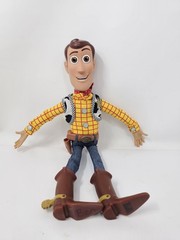 Disney Pixar Thinkway Toy Story Woody Pull String Talking Doll 15” NO HAT, WORKS