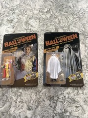 Ghost Bob & Young Michael Myers Fright Rags Plastic Halloween Figure Lot