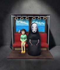 Spirited Away Chihiro No Face Train Diorama Custom Hand Painted Figure 20cm