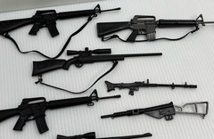 VTG Mixed Lot Gi Joe Others Action Figure weapons Knife Rifles Guns Accessories