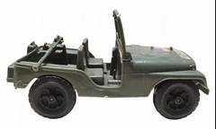 Vintage Toy GI JOE Willys Army Jeep Green 739 With Machine Gun 7 7/8″ Long