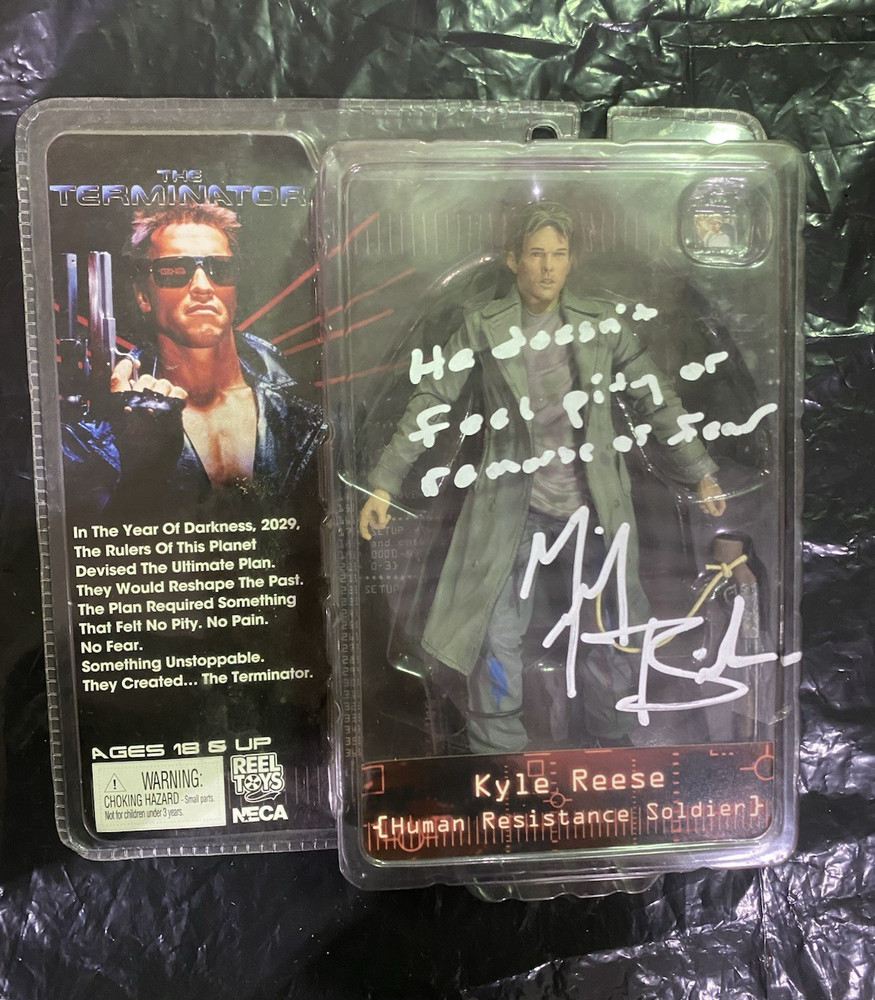 NECA Terminator Kyle Reese Resistance Soldier Action Figure Signed by Kyle Reese