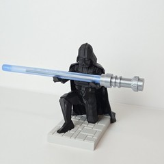 3D Printed Darth Vader Pen Holder with Custom Base & Lightsaber Pen – Red Blue