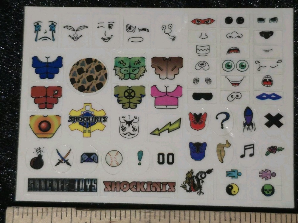 Shockinis Mini Action Figures – Sticker Sheet
