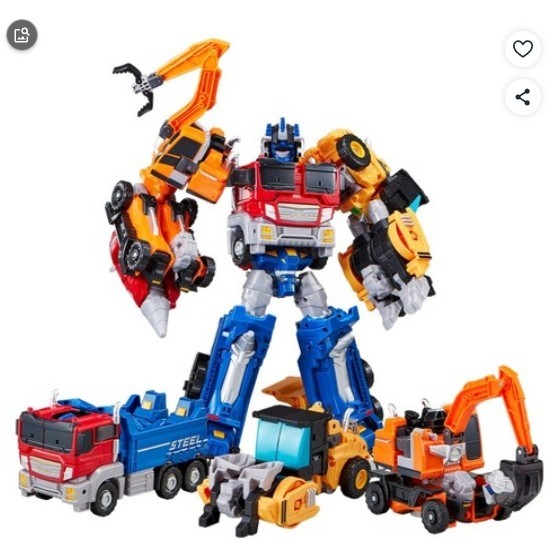 Tobot Heavy Metal 3-in-1 Combining Robot Steel Chrome Iron Transform Toy