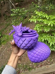 3D Printed Dragon Full Articulated Crystal Dragon With Egg Home Office Decor Toy