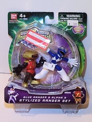 Power Rangers Stylized Alpha 5 & Blue Ranger 2010 Bandai MOSC Chibi SD 2-Pack