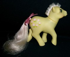 Rose: My Little Pony MLP Vintage Posey #4 GOOD/FAIR pink hair G1