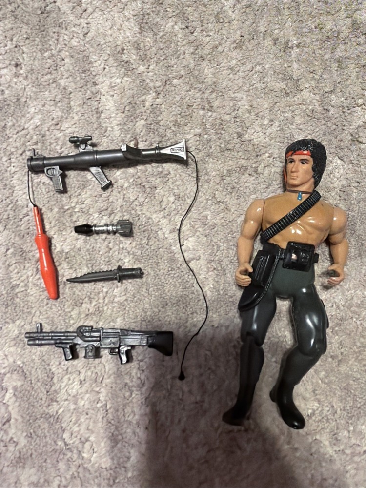 Vintage 1985 Coleco John Rambo “Force of Freedom” action figure with accessories