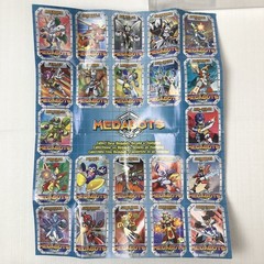 Medabots Action Figure Lot 7 Hasbro Takara Tomy 2.5” Mini Figures, Cards, Poster
