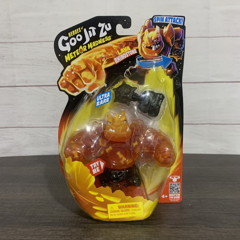 ULTRA RARE LAVA RHINOSTONE Goo Jit Zu Meteor Madness Figure