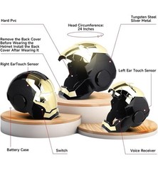 Iron Man Helmet with Voice, Touch & Remote Control – Black and Gold
