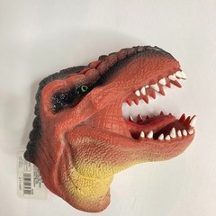 Lot of 3 Realistic T-Rex Dinosaur Heads Hand Puppets Soft Rubber Silicone