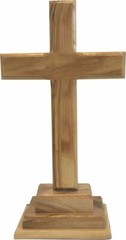Holy Land Market Standing or Table Altar Olive Wood Cross (8 Inches ( 20 cm ))