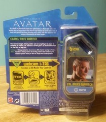 2009 Avatar Movie Col Miles Quaritch Action Figure 4″ in Mattel Webcam i-Tag New