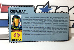 GI Joe Cobra BAT BATS v2 1991 *100% COMPLETE w/File Card, Near Mint!* Vintage