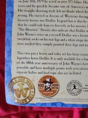 John Wayne The Duke Figure Dollor Dollar Horse w/Box Schylling 100 Years
