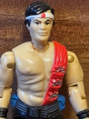 Vintage 1980s 3.75” Martial Arts Action Figure Bare Chest Red Sash Hong Kong
