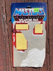 MOTU Vintage WEAPONS PAK Cardback Masters of the Universe Original He Man