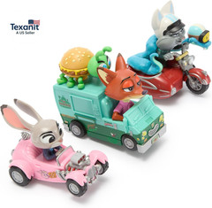 Official Zootopia 2 Pullback Stunt Vehicles Set – 3-Vehicle Set with Judy Hopps,