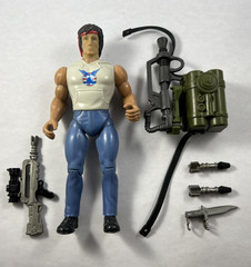 1986 Coleco Rambo Force of Freedom FIRE-POWER RAMBO Incomplete w/ Accessories